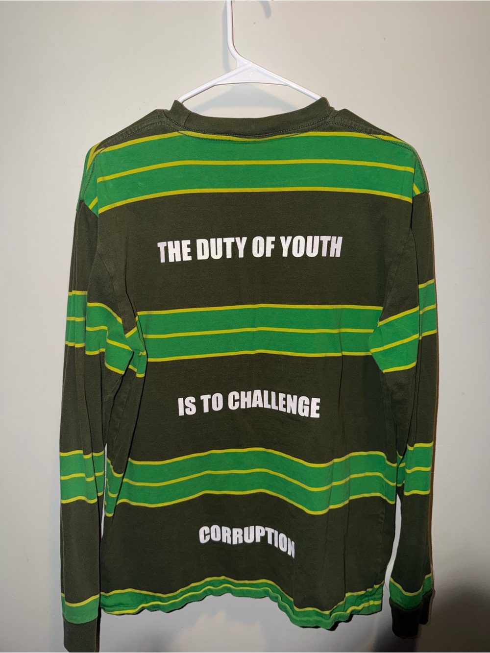 Pleasures Striped Long Sleeve Tee - Green